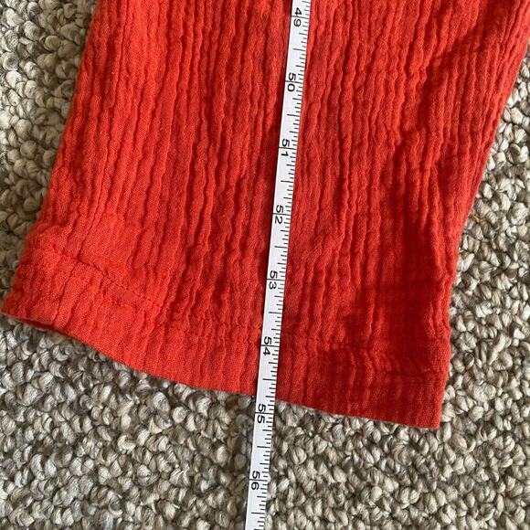 Saturday Sunday Isabel Jumpsuit Size S Red Orange Cotton Gauze Anthropologie - Picture 13 of 13